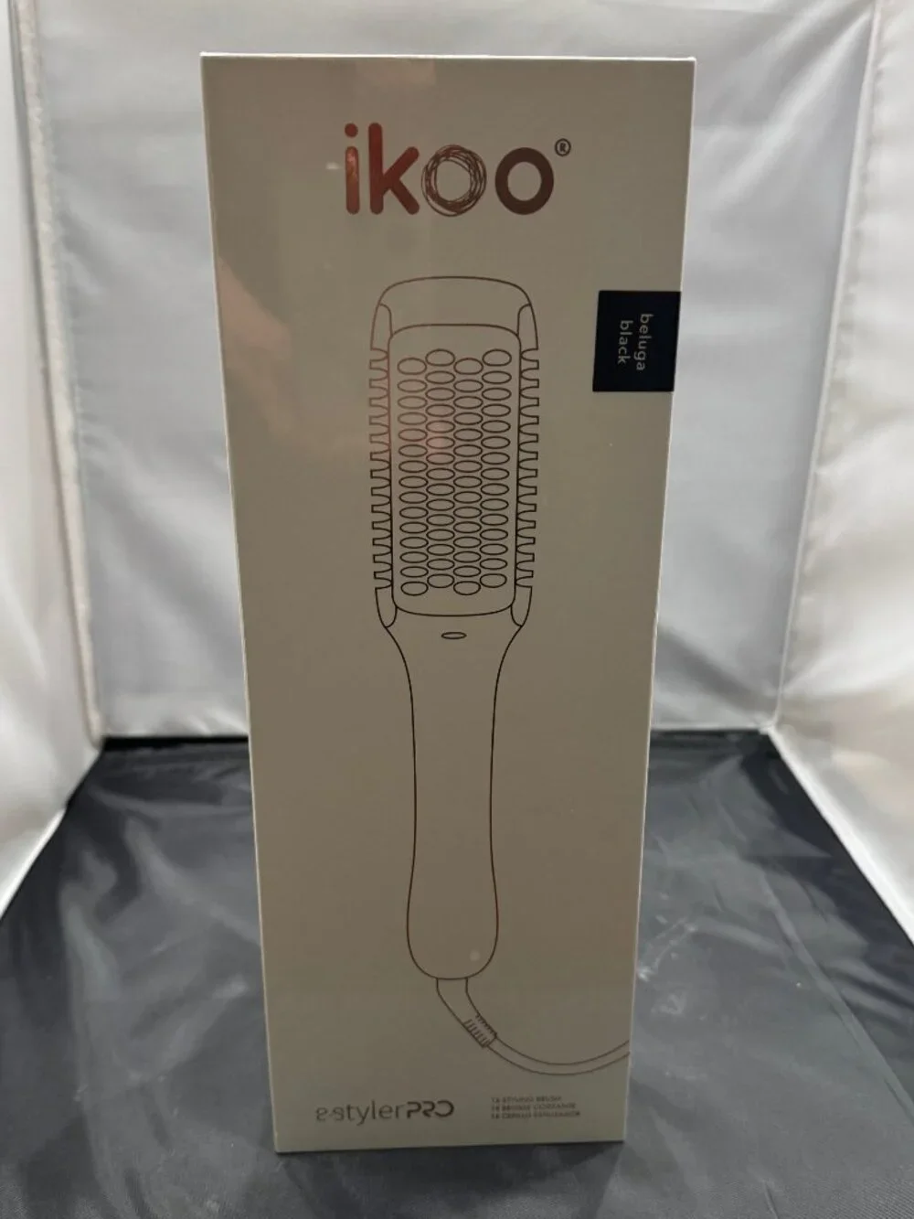 IKOO E STYLER PRO HEATED BRUSH - BELUGA BLACK